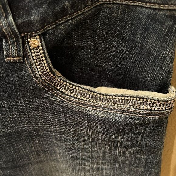 White House Black Market woman's blinged out denim jeans - Picture 5 of 11